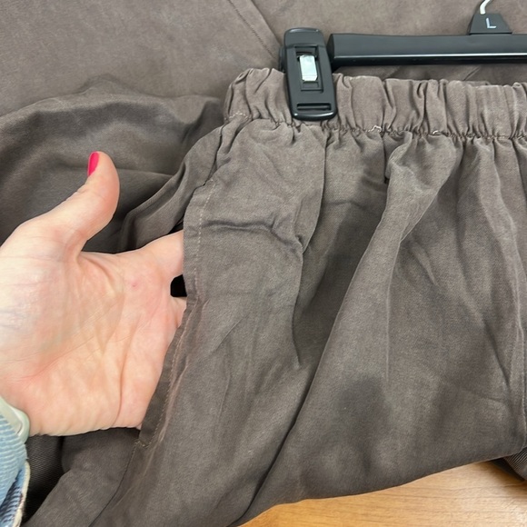 Bryn walker wide leg pants size small brown tencel made in USA - Picture 3 of 7